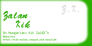 zalan kik business card